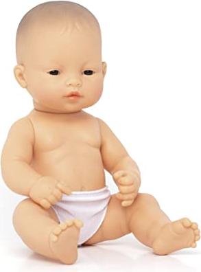 Miniland 31036 - Baby asiatisches Mädchen Tüte - ohne Unterwäsche, 32 cm