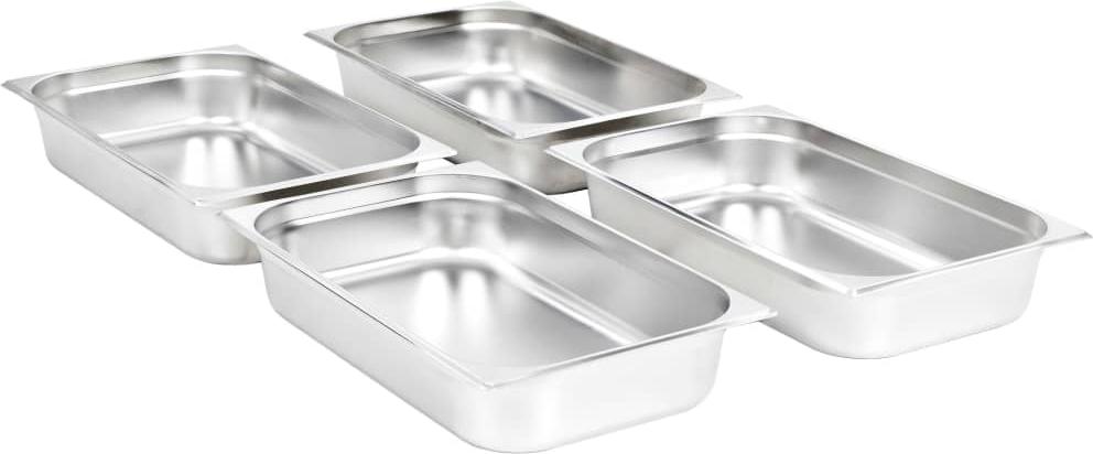 vidaXL Gastronormbehälter 4 Stk. GN 1/1 100 mm Edelstahl 50881