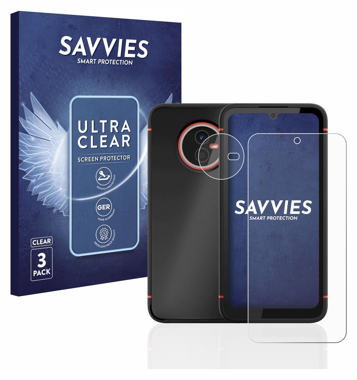 savvies 3 Pièces Protection Écran Verre pour Gigaset GX4 / GX4 Pro