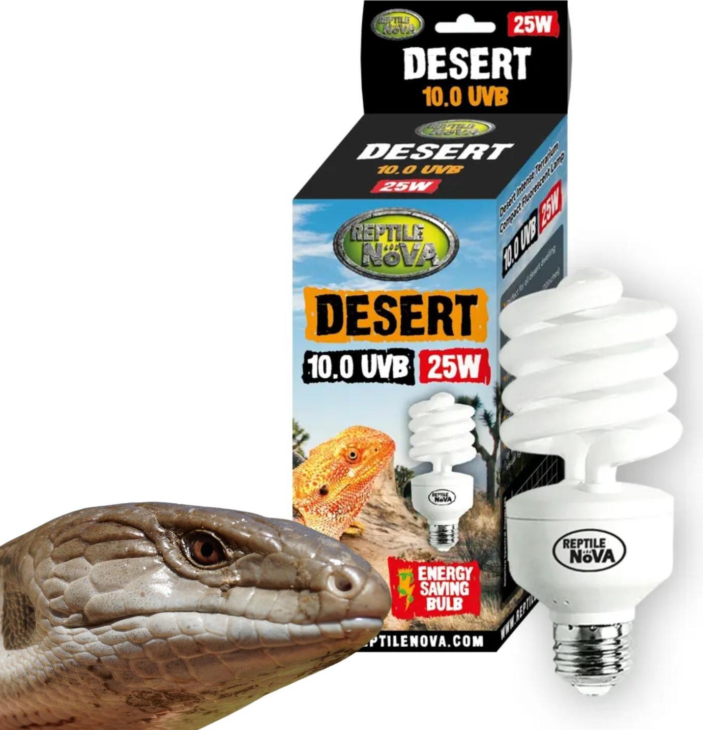 REPTILE NOVA 10.0 UVB 25W - Leuchtstofflampe für Wüsten- und Steppenreptilien | UVA + UVB