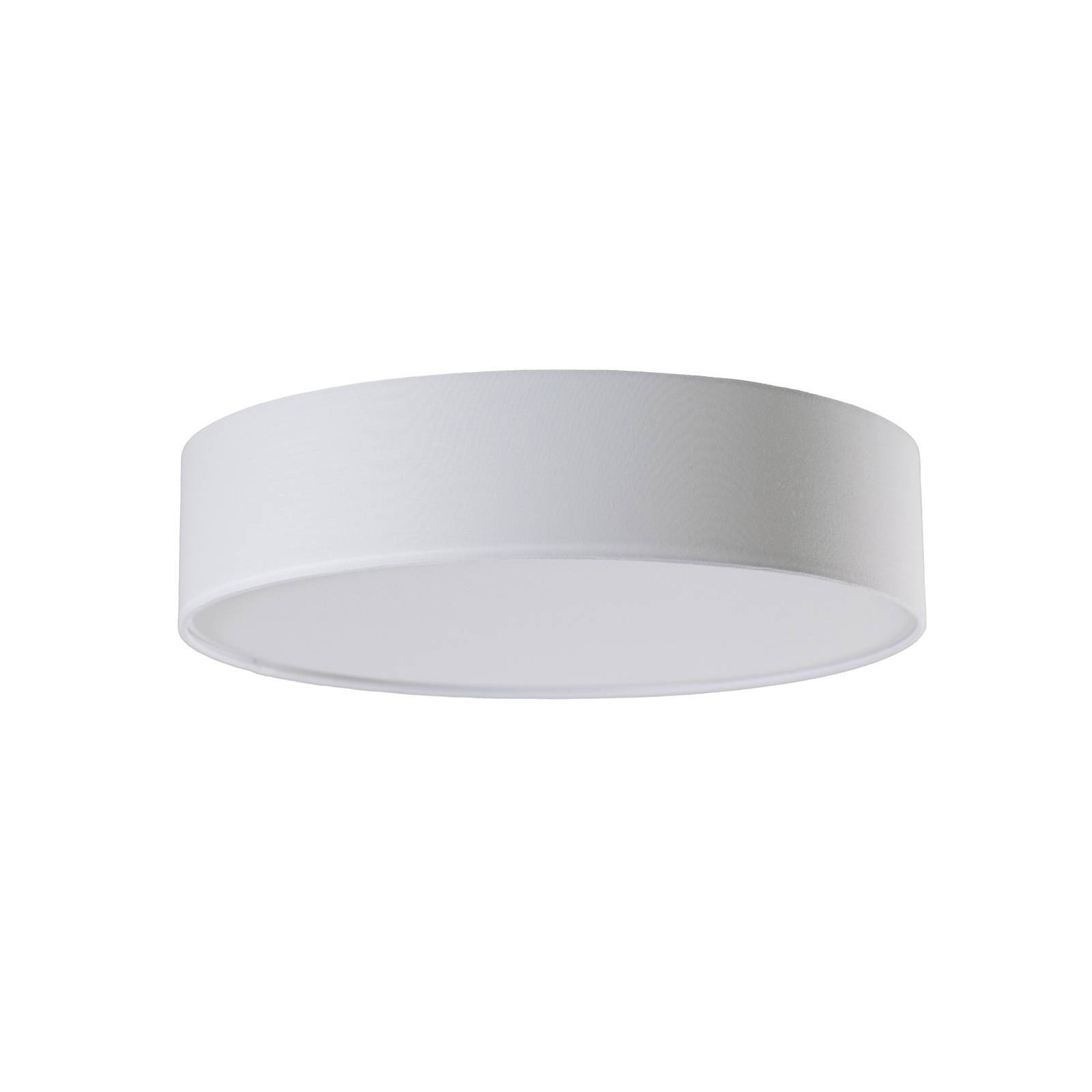 Lindby Deckenleuchte Sebatin, Ø 50 cm, weiß, Stoff, E27 9620329