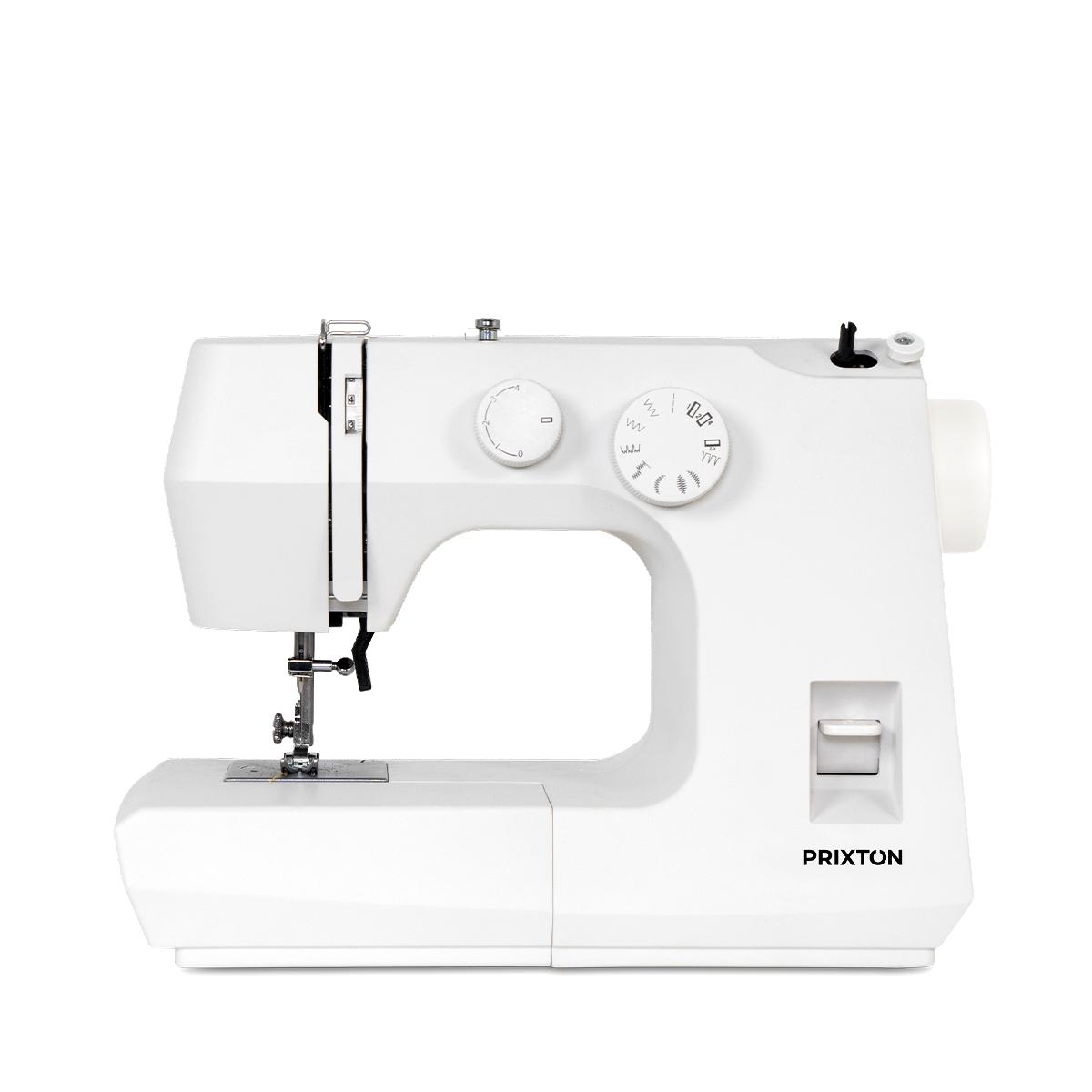 PRIXTON Nähmaschine P145, geeignet für Jeans, 4-Stufen-Knopflochfunktion, einstellbare Stichlänge, LED-Beleuchtung, Motor 50W und Metallgehäuse 10006263