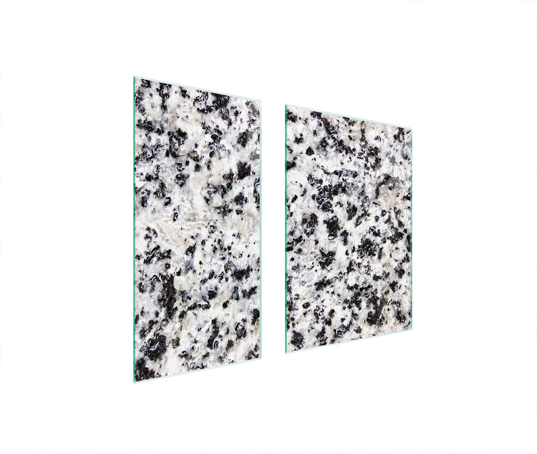 TMK ArtDeko Herdabdeckplatten 2 teilig 75x52 Ceranfeld Abdeckung Glas Schneidebrett Marmor