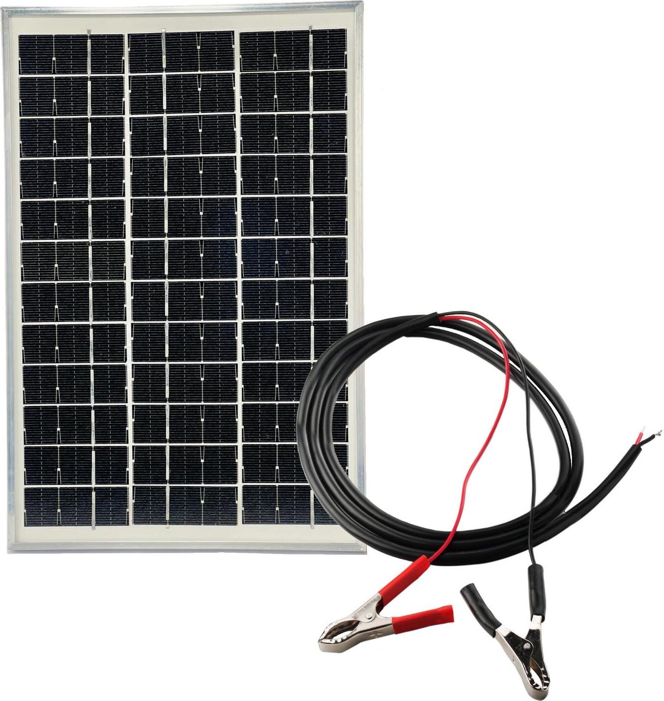 edi-tronic Solarmodul 5W Solarpanel Solarzelle 12V P5 mit Kabel