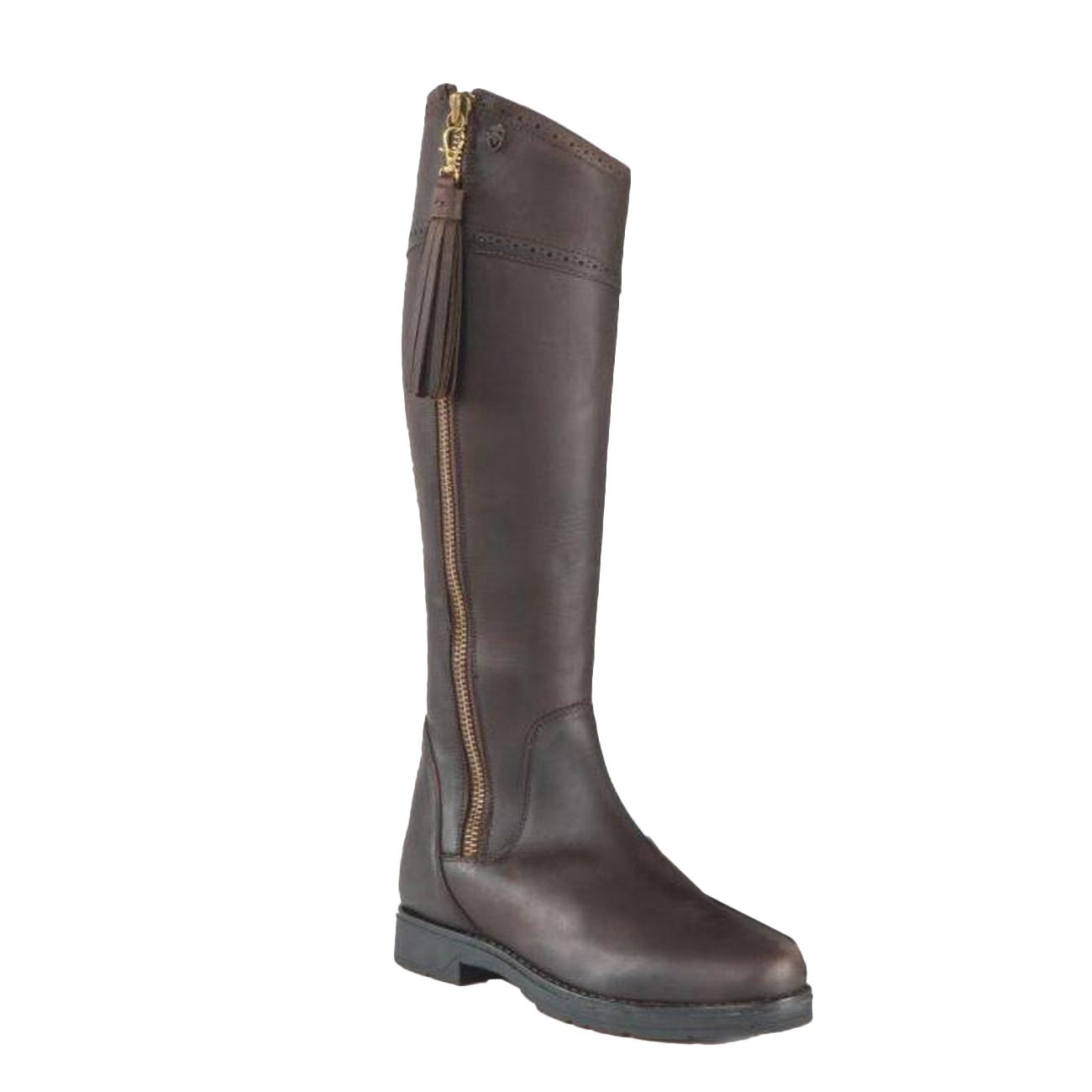 Moretta - Dámske vidiecke topánky "Alessandra", kožené ER1092 (42 EU štandardná veľkosť) (čokoládovo hnedá)