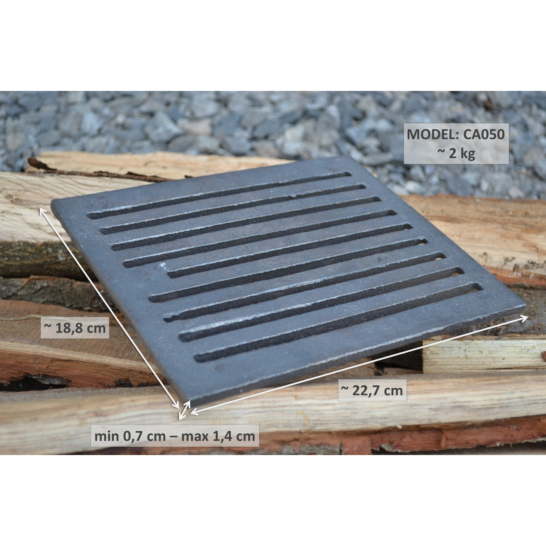 Herdrost Eckrost Für Kaminofen – 18 X 22 Cm Gusseisen Rost | Ersatzrost Für Ofen & Kamin