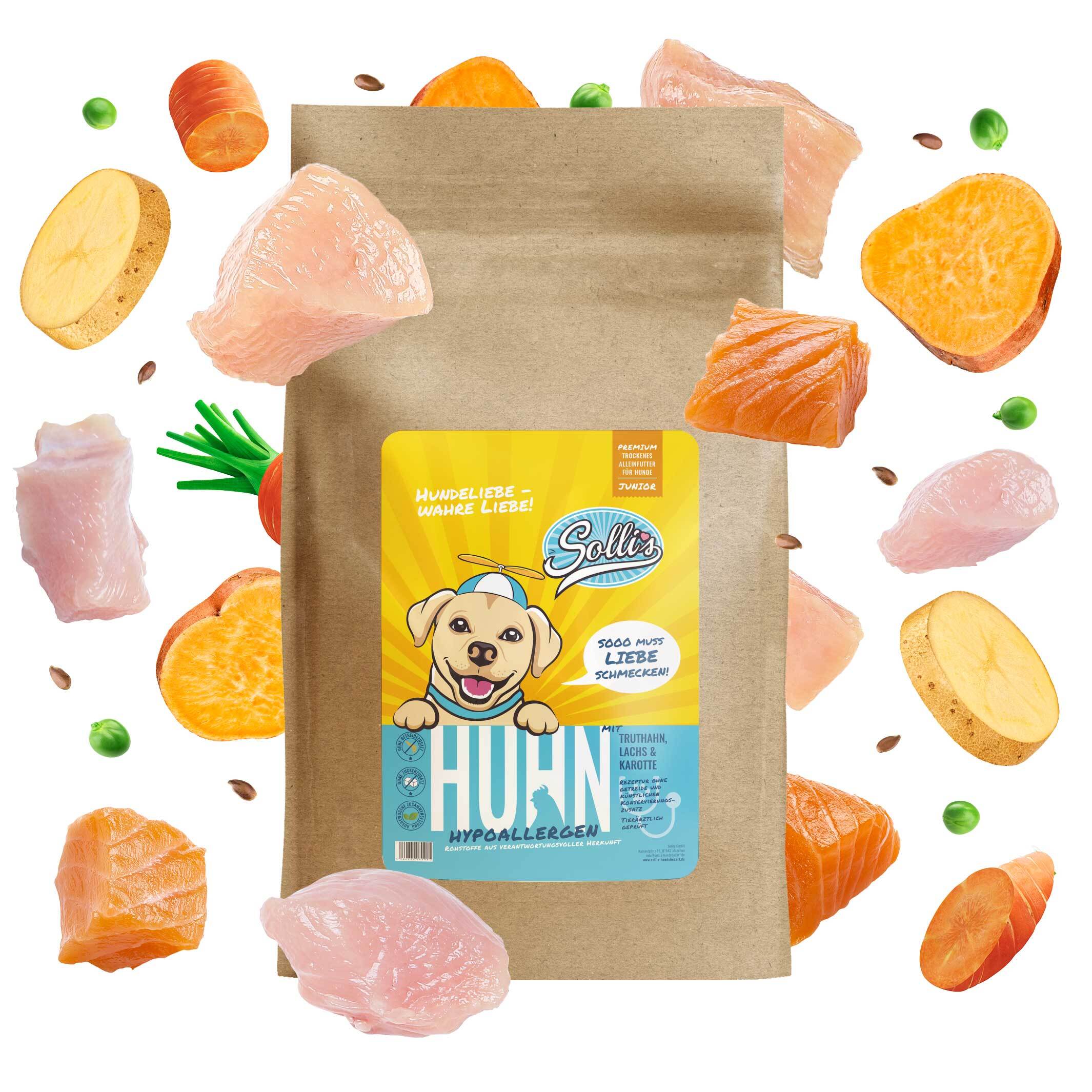 Sollis Trockenfutter für Welpen ohne Getreide - Huhn - Tierärztlich