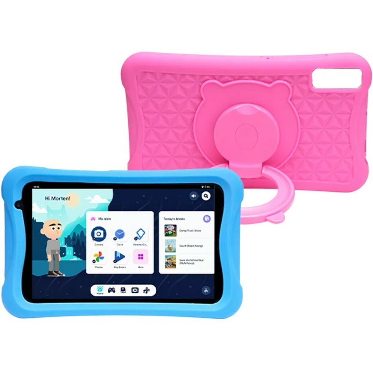 Denver TIO-80105KBLUEPINK detský tablet - 8-palcový displej, Android 13, 64 GB pamäte, s nárazuvzdornými nárazníkmi