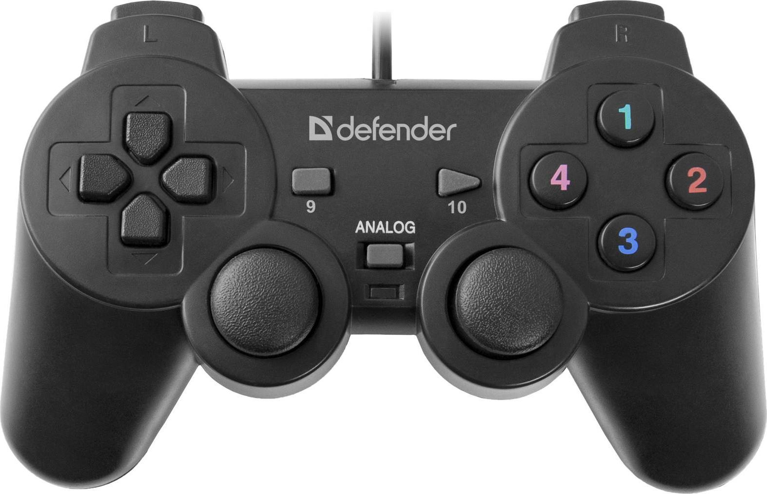 Defender Omega Gamepad, 12-Tasten, USB, schwarz, vibrierend, Windows R XP/VISTA/7/8/10 64247