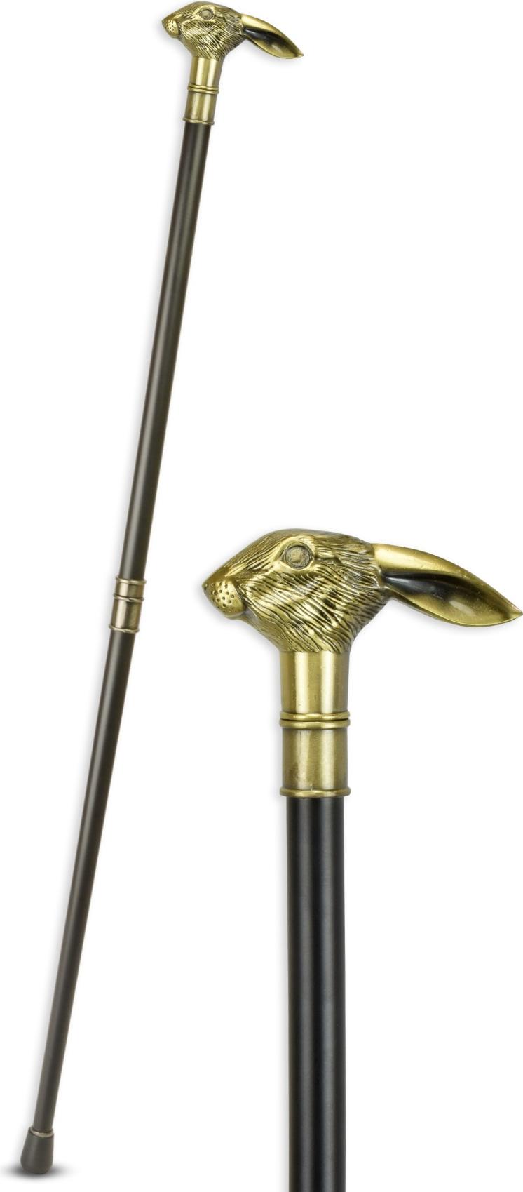 Aubaho Spazierstock Hase Flanierstock Aluminium Replikat Retro Design Dekoration