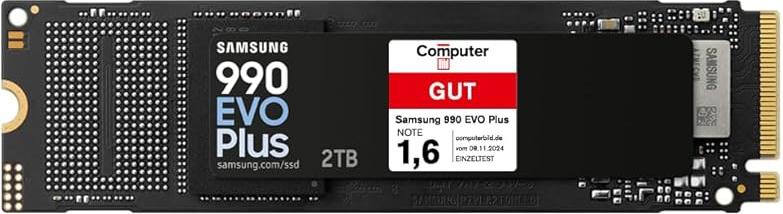 Akhan Samsung 990 EVO Plus NVMe M.2 SSD 2 TB, PCIe 4.0 x4 / PCIe 5.0 x2, NVMe 2.0 (2280), 7.250 MB/s Lesen, 6.300 MB/s Schreiben, Interne SSD für Gaming und Grafikbearbeitung, MZ-V9S2T0BW 174889934