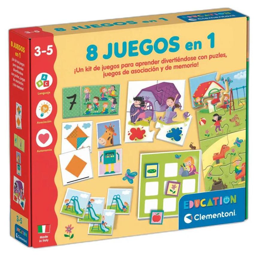 Clementoni 8 Spiele In 1 Brettspiel Kinder One Size