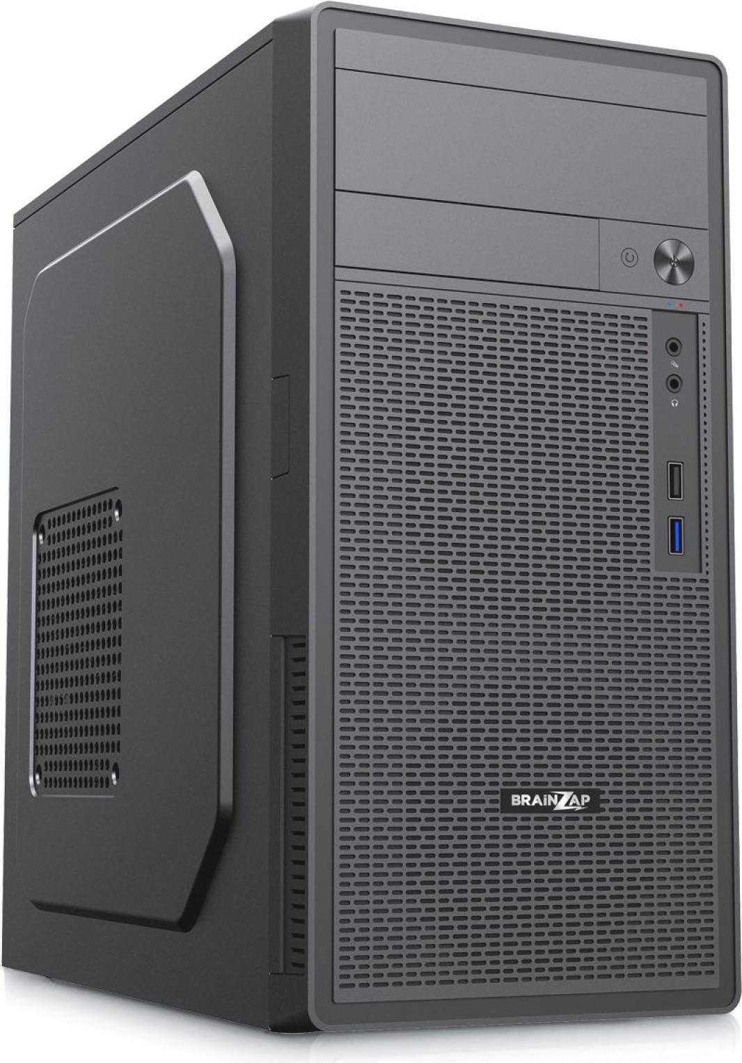 BRAINZAP Micro-ATX PC-Gehäuse Mid-Tower Case USB 3.0 mATX µATX Mini-ITX Schwarz BS-CASE-MATX-MESH-01