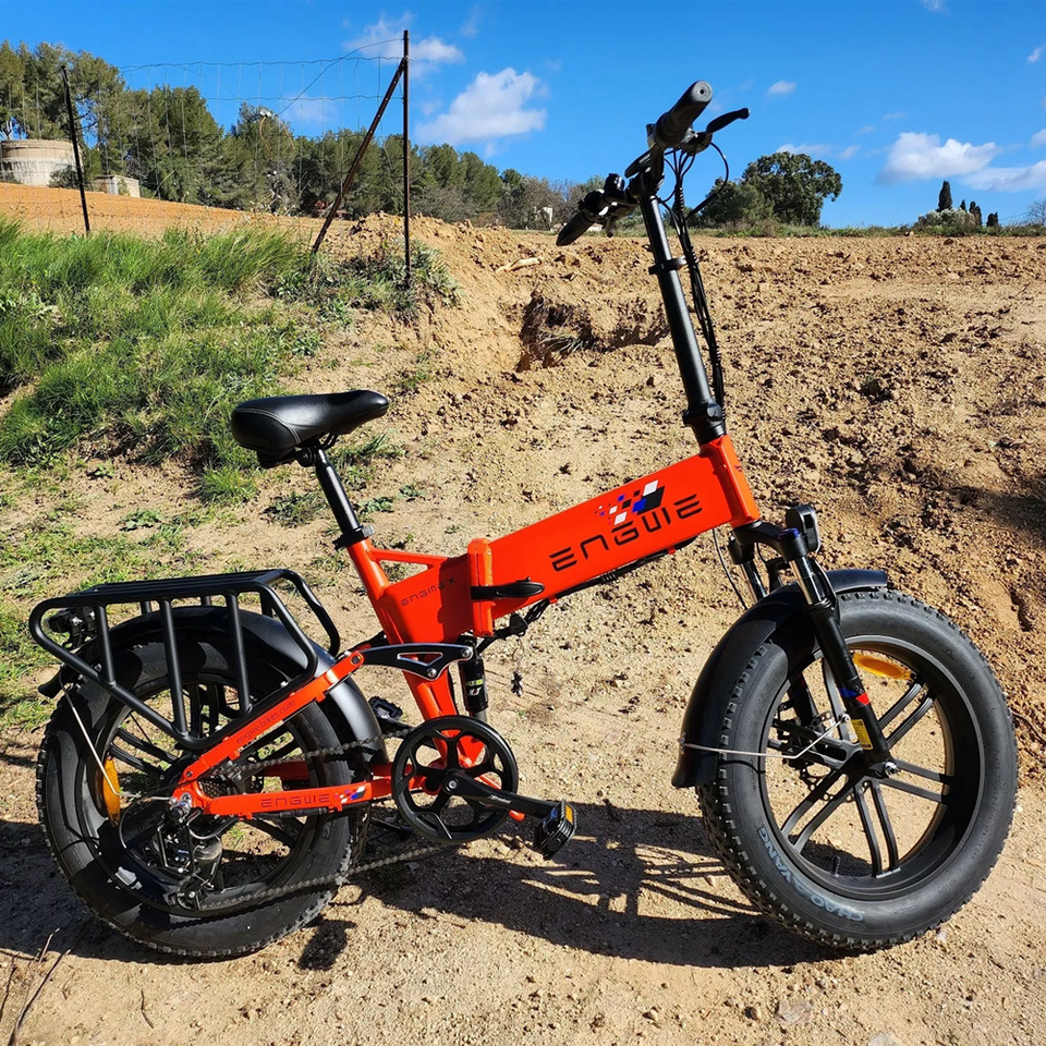 E-bike pánsky e-skladací bicykel skladací bicykel 13Ah odnímateľná batéria, 250W elektrický bicykel 20 "× 4,0" Fat Tire 7-rýchlostný terénny ebike Rozsah 100 km