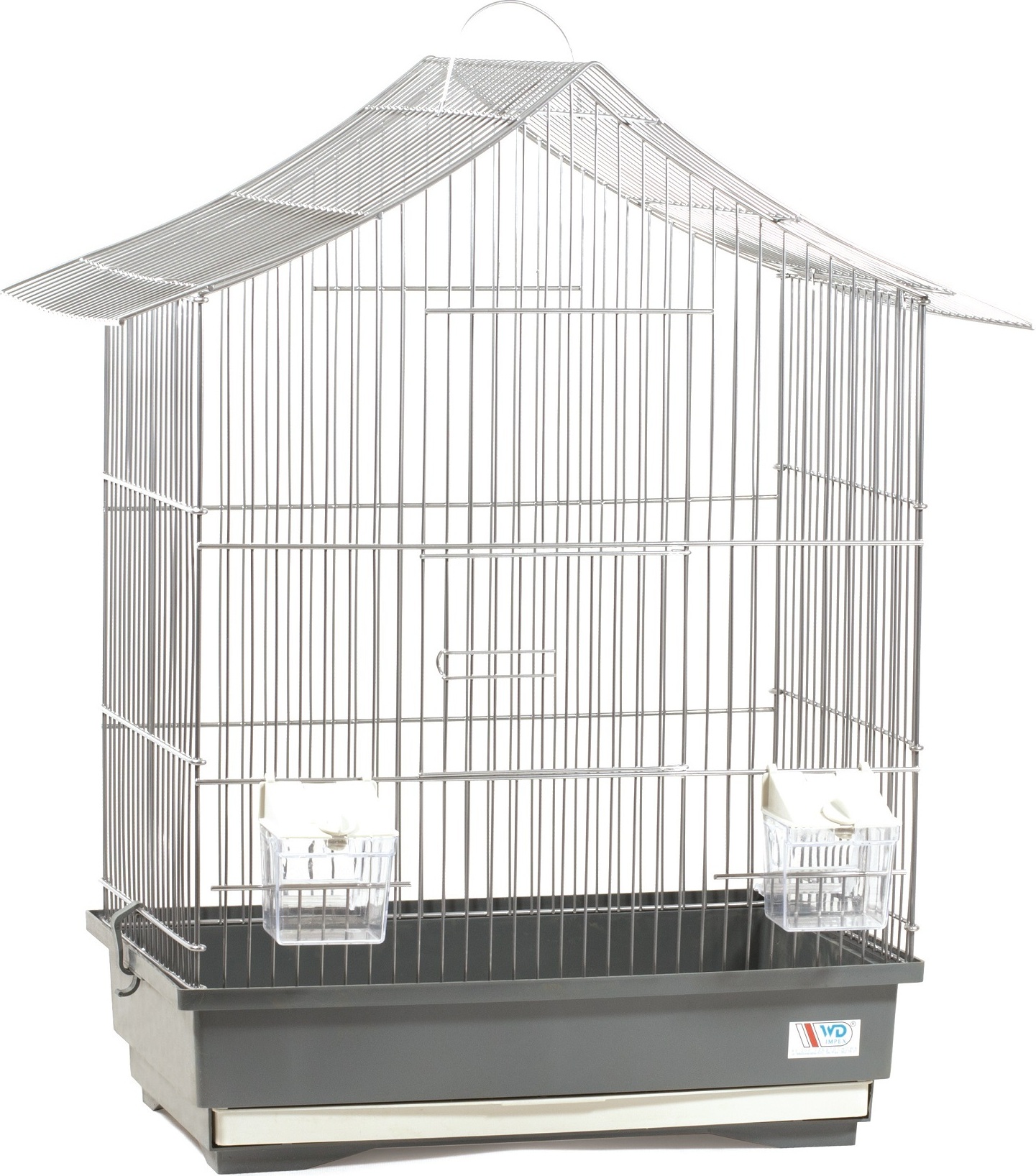 Ollesch Vogelkäfig Vogelheim Vogelbauer chrom grau