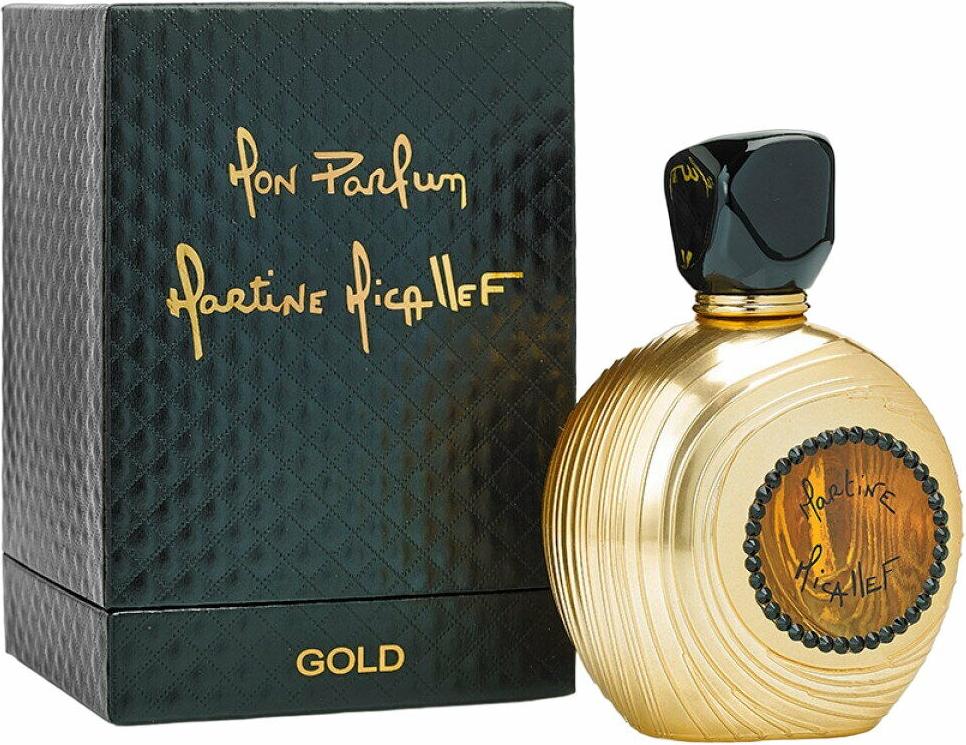 M.Micallef Mon Parfum Gold, Unisex, 100 ml, bobule, Slivka, Jazmín, Oranžový kvet, Tuberóza, Pižmo, Vanilka, Sprej