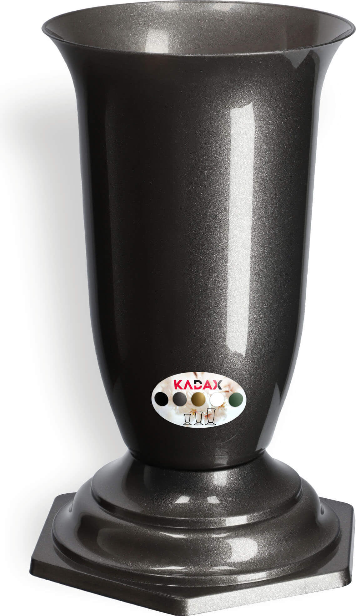 Kadax Vaso per Tomba in Plastica, Resistente alle Intemperie, per Fiori, Decorazioni Cimiteriali a Prova di Gelo (13 cm, Verde