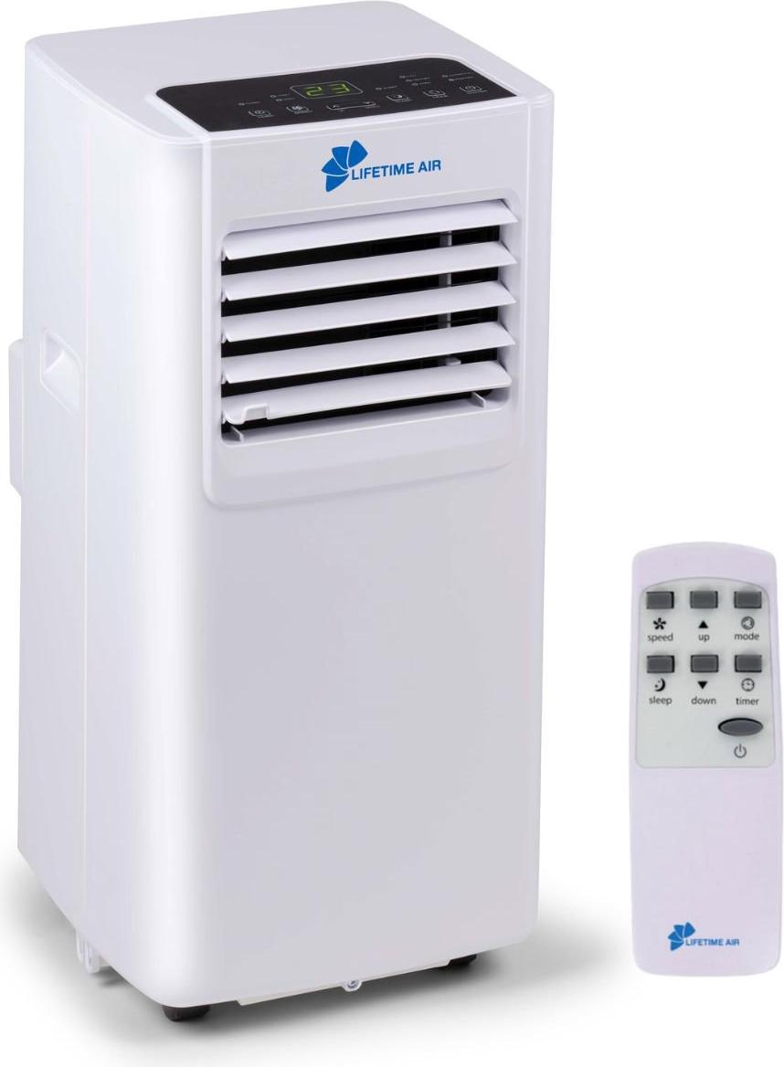 Lifetime Air Lifetime Air Mobilná klimatizácia - Klimatizácia, odvlhčovač a ventilátor - Ochladzovač vzduchu s vypúšťacou hadicou - Ochladzovač vzduchu 65 dB - Klimatizácia do 16 m2 - Diaľkové ovládanie a časovač - 8000BTU