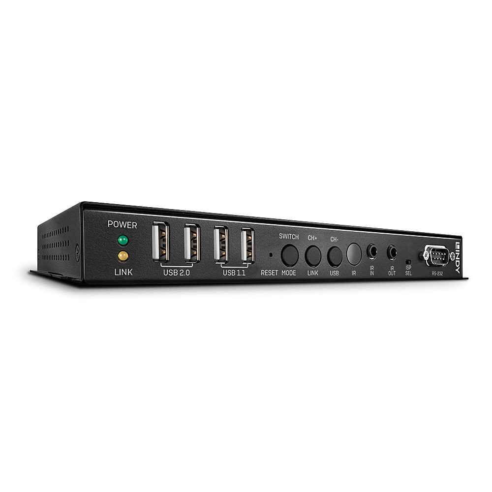 Lindy 38267, 3840 x 2160 Pixel, AV-Receiver, 100 m, Kabelgebunden, Schwarz, HDCP