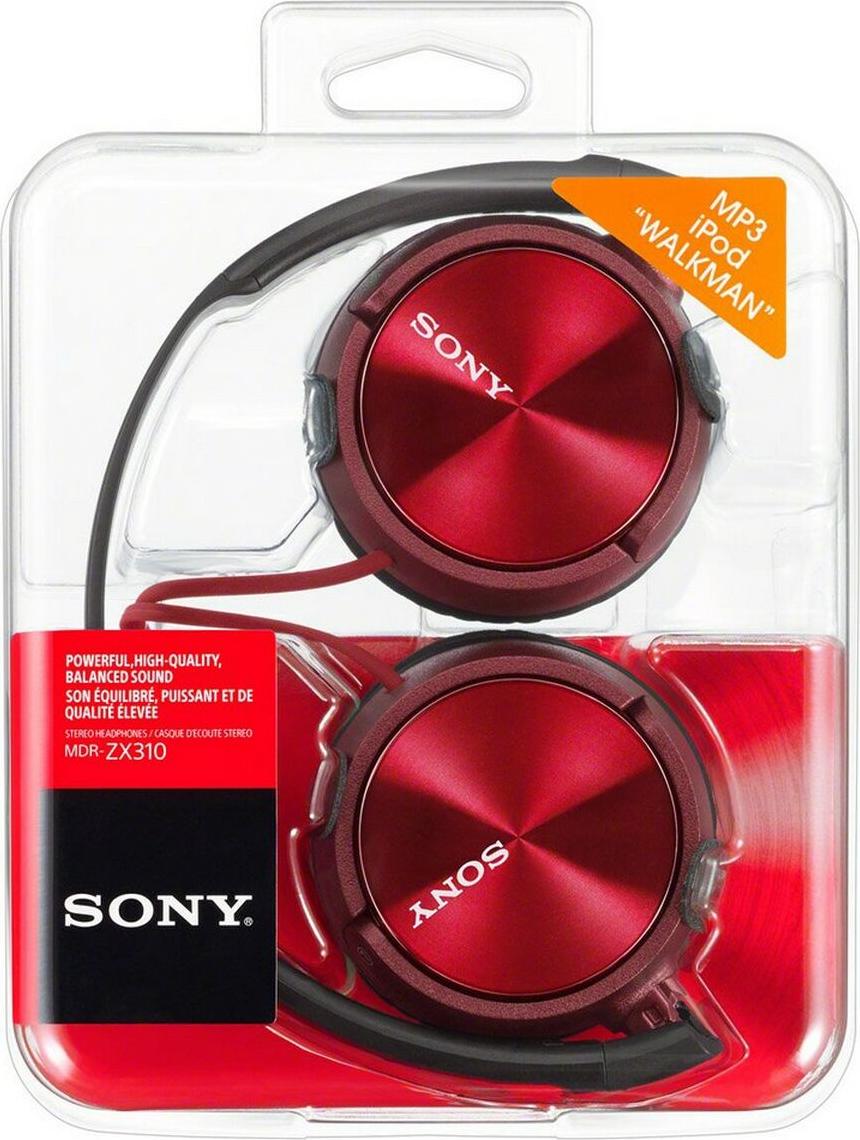 Slúchadlá Sony MDR-ZX310AP Red
