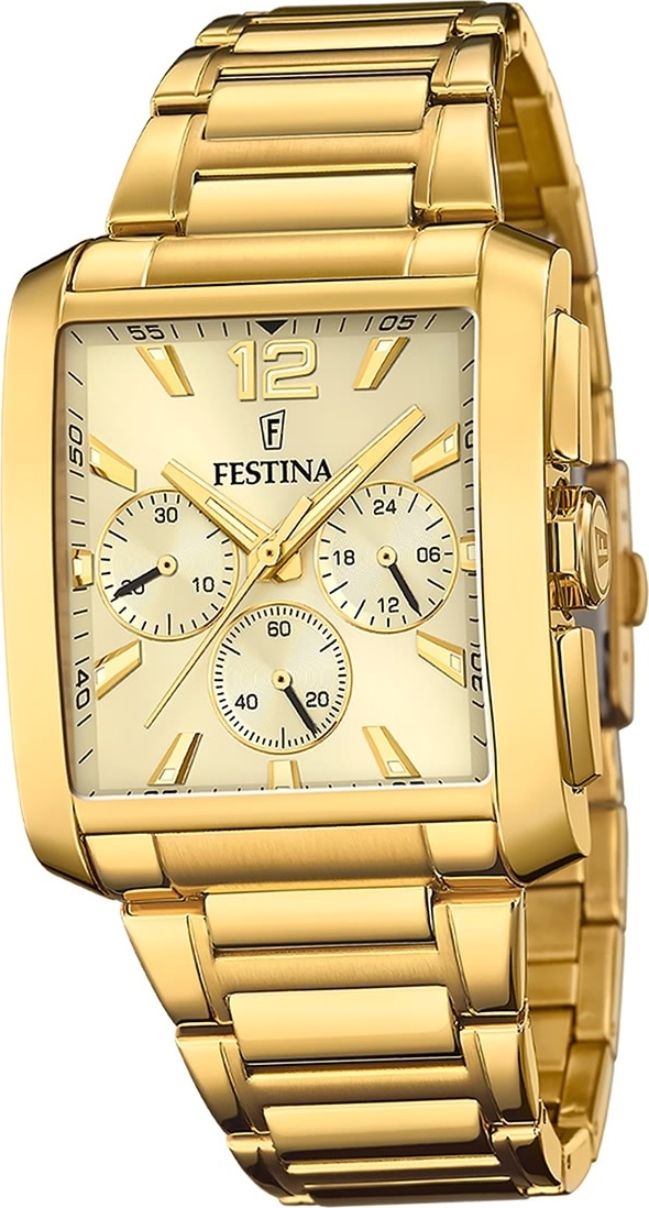 Pánske hodinky Festina z nehrdzavejúcej ocele a zlata Timeless Chronograph náramkové hodinky D2UF20638/2