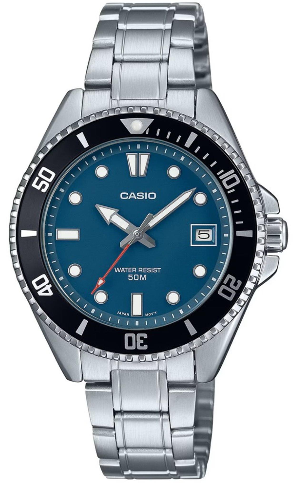 Casio Pánske strieborné hodinky Casio-MDV-10D-2A1VEF