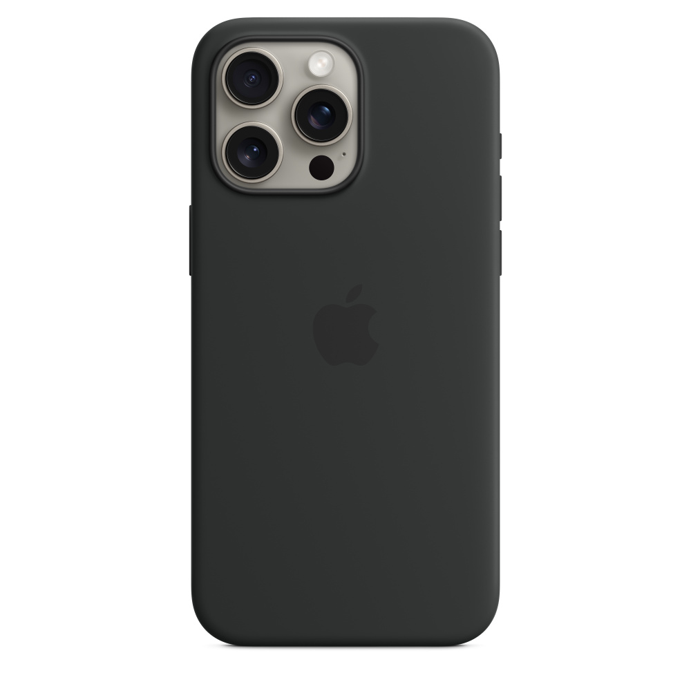 Apple iPhone 15 Pro Max Silikon Case mit MagSafe MT1M3ZMA Schwarz iPhone 15 Pro Max