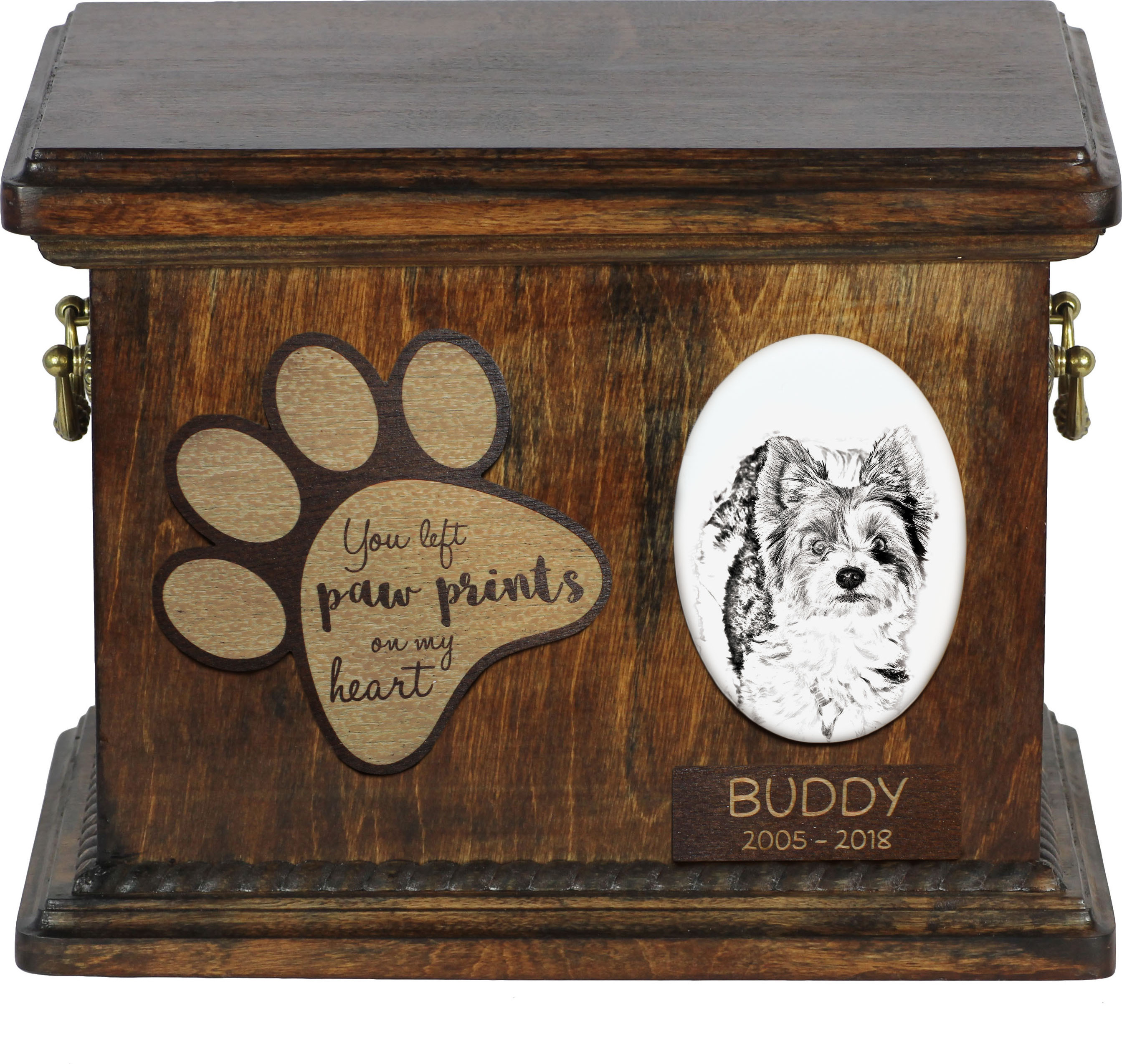 Biewer Terrier, Biewer Yorkshire Terrier - Hund Ascheurne, personalisierte Ascheurne mit Foto, Hund Ascheurne von der Marke Art-Dog