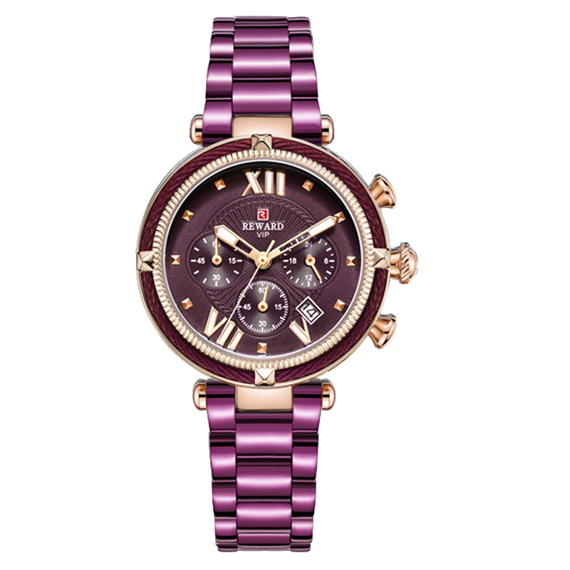 REWARD | Elegantné dámske hodinky Purple/V s bonusovým darčekom zdarma - exkluzívna limitovaná edícia! | Dĺžka: cm