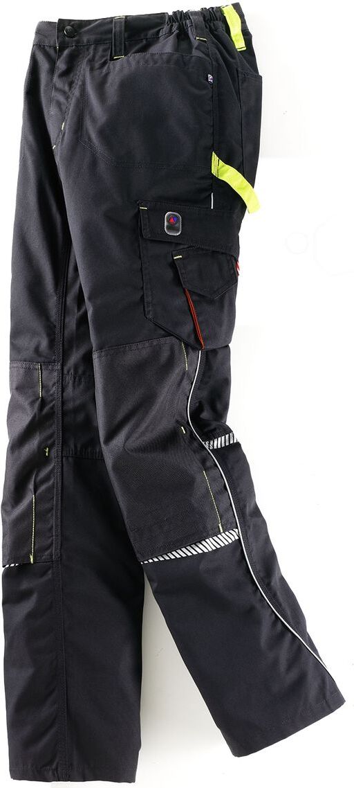 Pantalon De Travail Softshell TERRAX Taille 58 - Noir/vert Lime, 100% PES, Homme