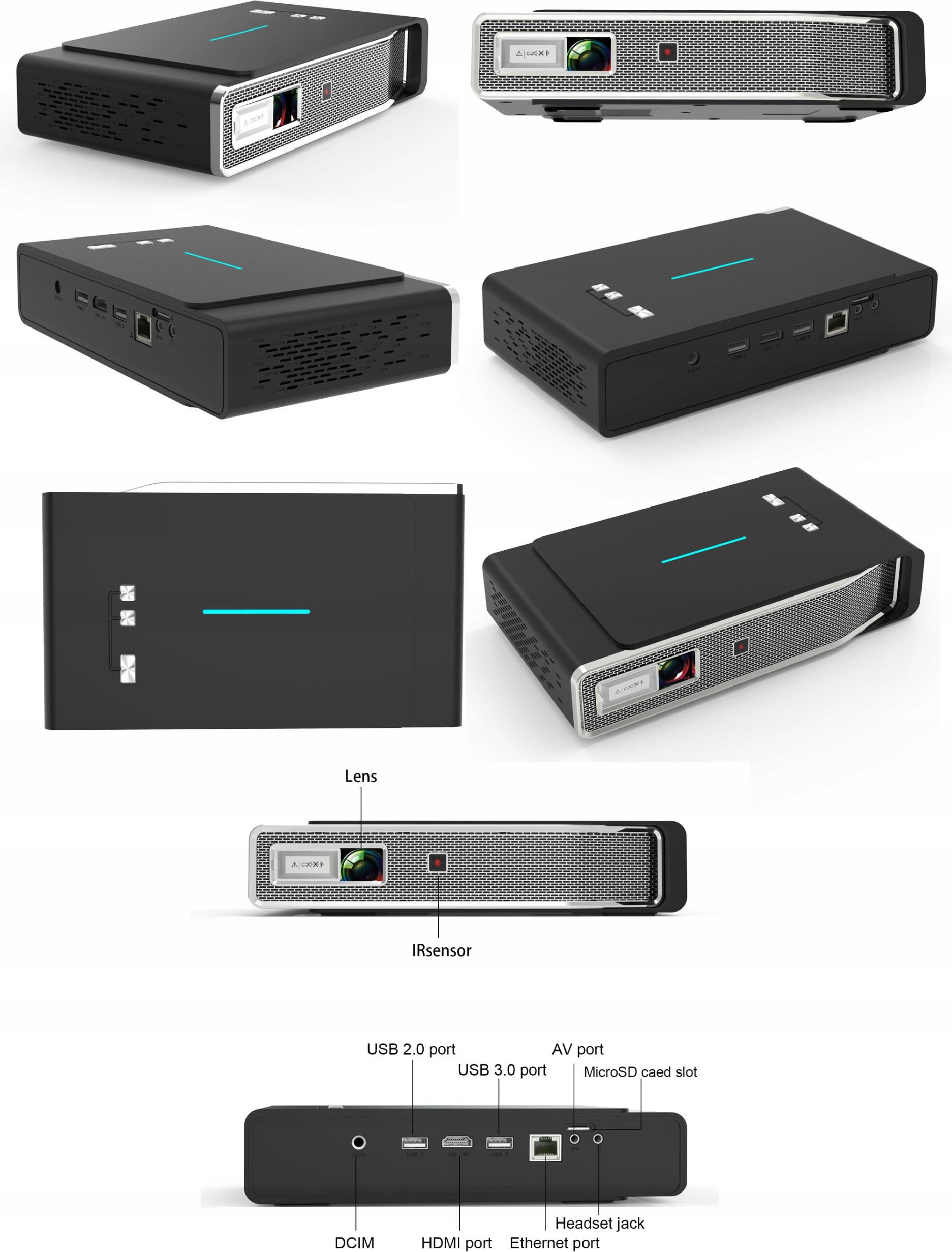Led Projektor Dlp 4K 3D Android Autofokus Zoom 30000Lm Harman Kardon Cinema