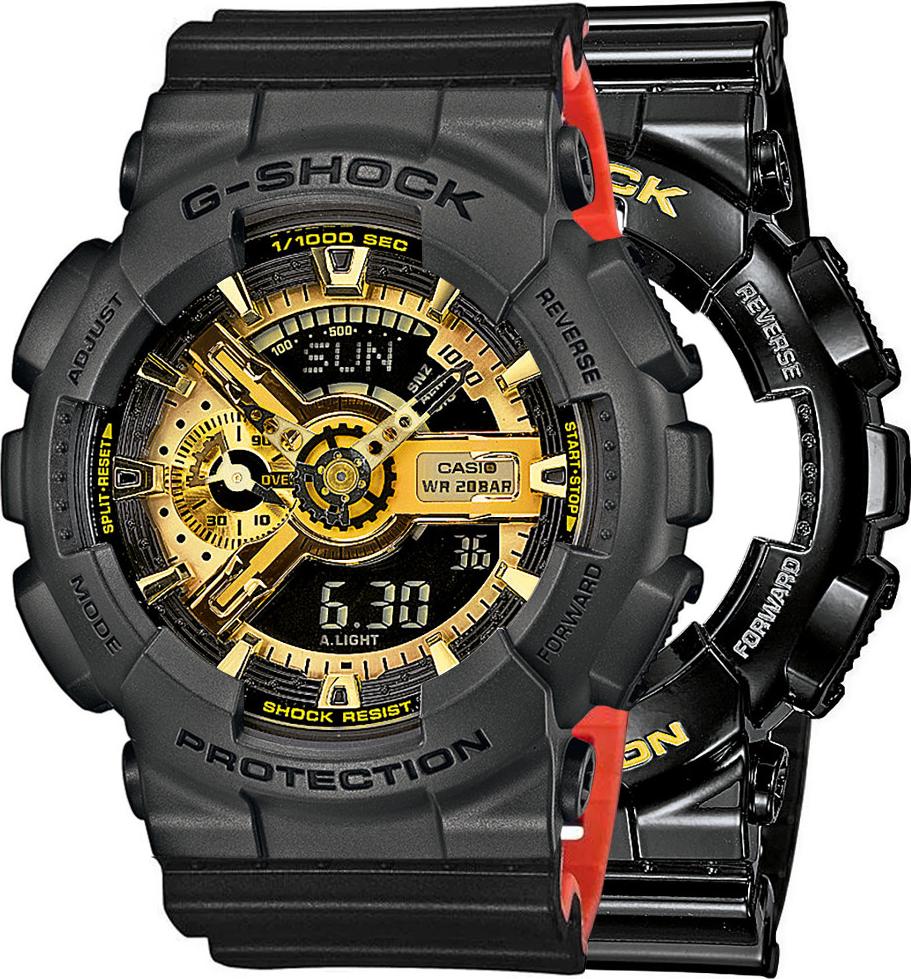 Zegarek Casio G-Shock SET GA-110GB-1AER + BEZEL 10467795 + PASEK 10577142 20BAR