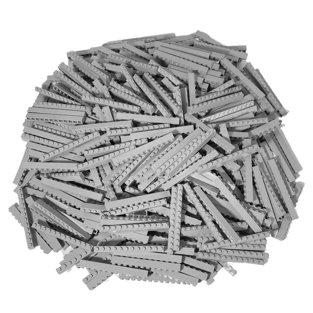 LEGO® 1x12 kociek Vysoké kocky Svetlo šedá - 6112 NEW! Množstvo 50x