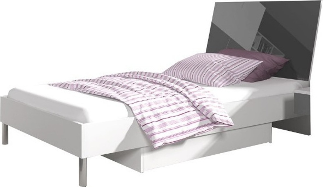 Kinderzimmer Bett Schlafzimmer Betten Einzelbett Single Jugendzimmer Grau Holz