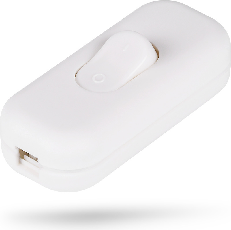 HEITECH Schnur Zwischenschalter weiß - Schnurzwischenschalter 1 polig 250V 2A 04002370