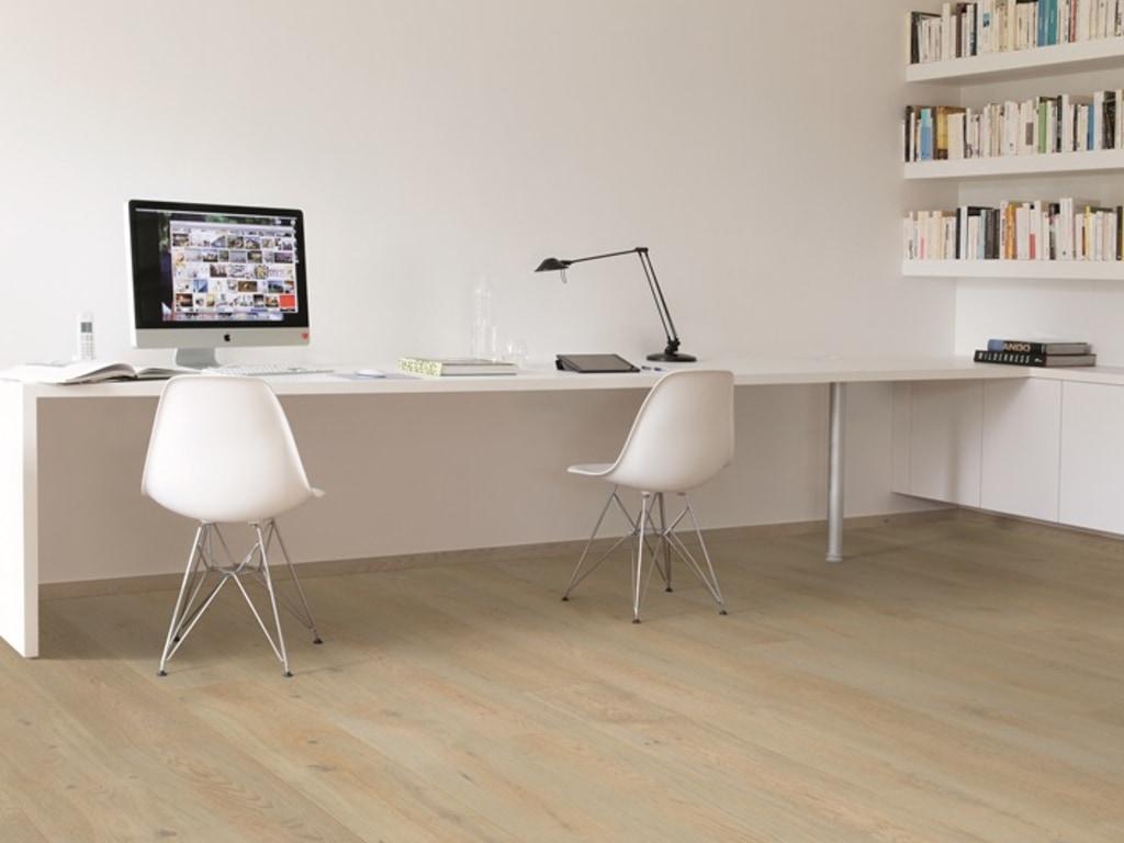Timefloor | 2,402 m² | Grau 10mm Eiche Landhausdiele Parkett, Universal Klick Bodenbelag, Echtholz Parkettboden, Stabiles Mehrschichtparkett, Leicht zu Verlegen L4021347