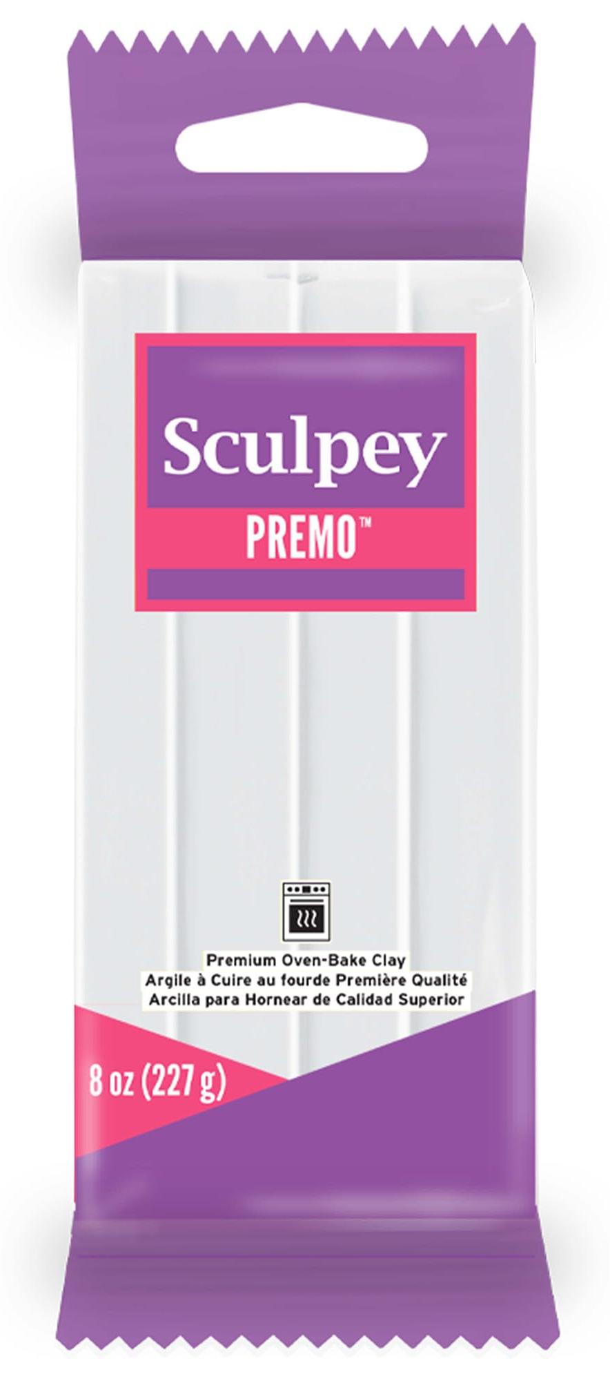 polyform Sculpey Premo Polymer Ofen-Back-Ton, Weiß, 227 g, ungiftig