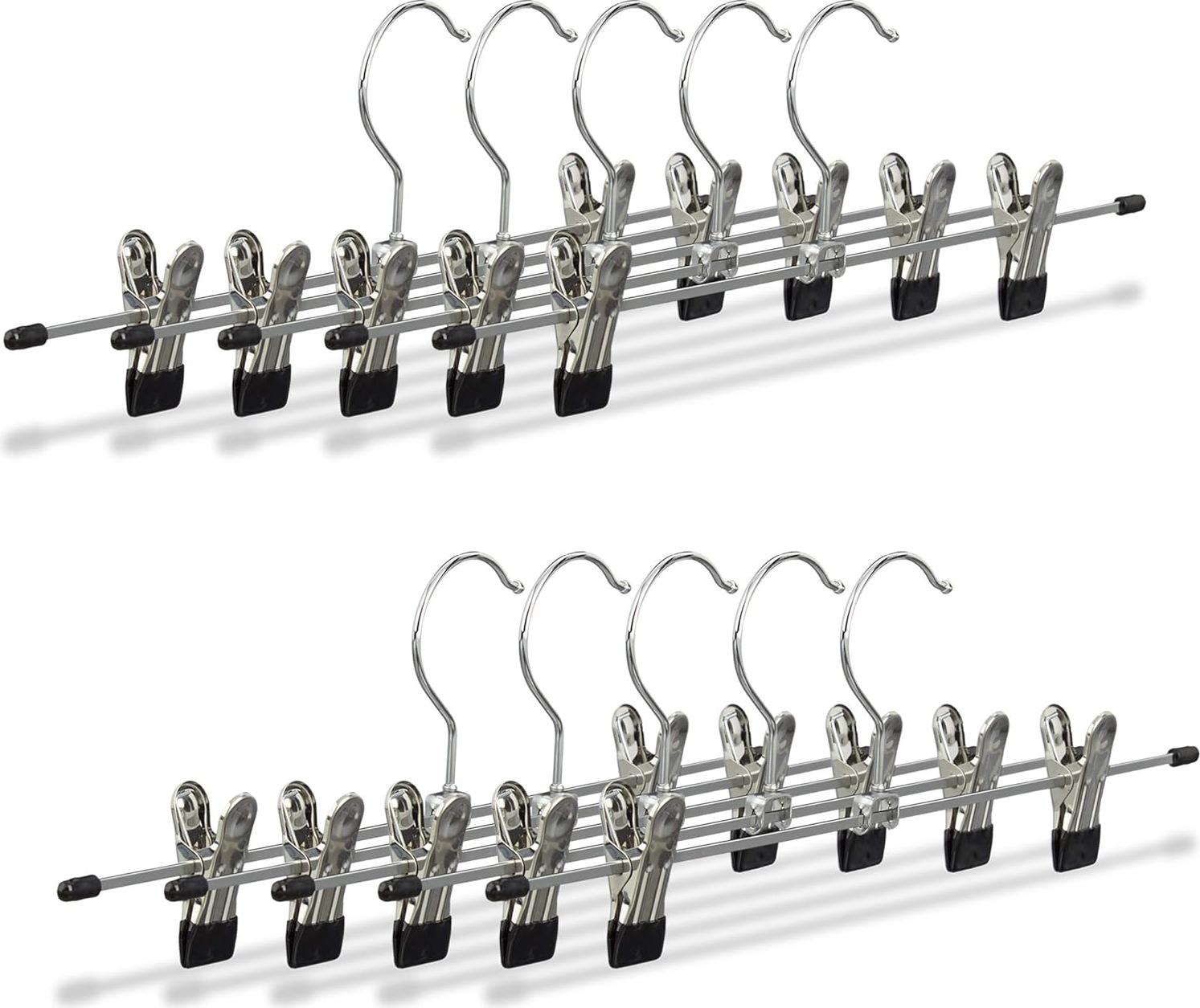LTLWSH Confezione da 20 grucce per gonne per Pantaloni Resistenti con Clip, Ganc