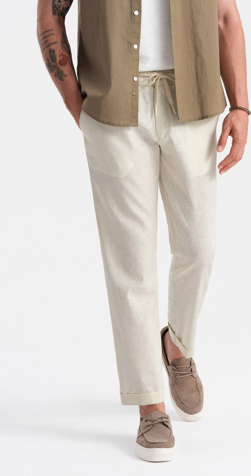 Ombre Clothing Chinos für Männer Embiid cremig XL 400565