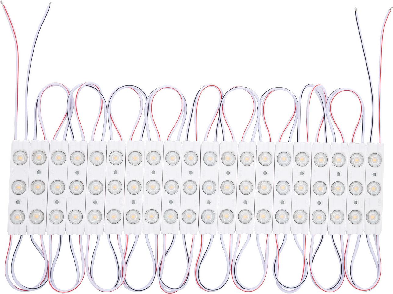 LEDKIA LED-Modul 20 Einheiten 24W IP65 12V DC für Werbeschilder 2.5m 5000K Kaltweiß