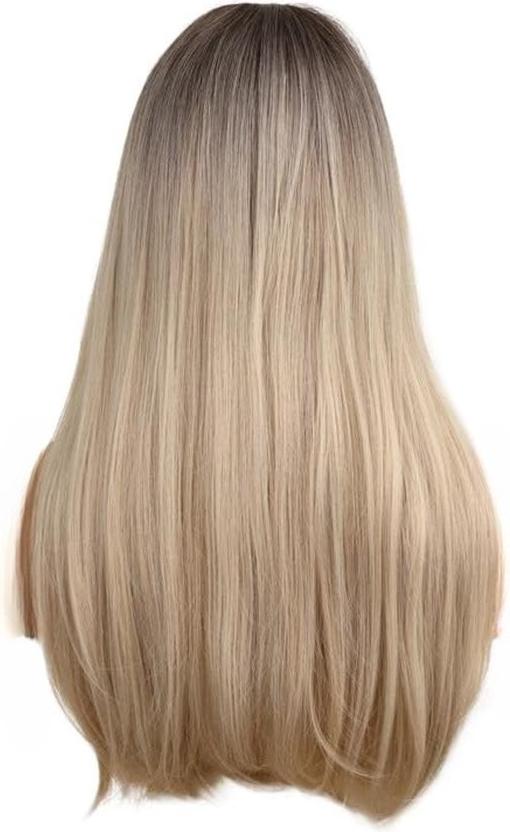 Merkloos Waschbare Perücke – Echthaar – Ombré-Blond – Länge 61 cm 72885-0
