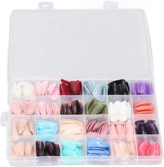 OEM Nagelset mit Amandel-Tipps - 576 Stück - Pure Farbe - Mode Nagels 2026
