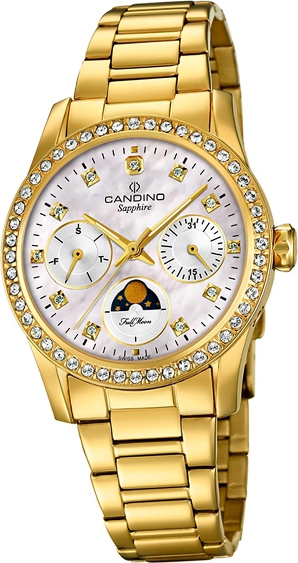 Candino Elegance z nehrdzavejúcej ocele Dámske hodinky C4689/1 Remienok hodinky analógové zlaté D2UC4689/1