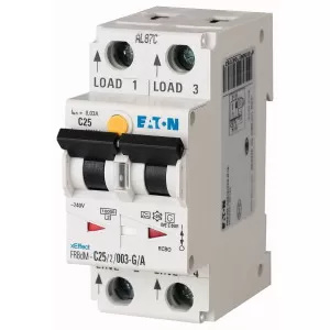 Eaton Elektronische FI/LS Kombination, 13 A, 30 mA, LS-Charakteristik: B, 2p, FI-Charakteristik: A 168199
