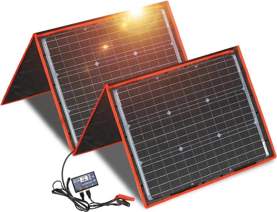 StarTech Solarmodul - Faltbar tragbar - Monokristallin - Flexibel - 150 W 18 V - 36 Zellen - CE- & - 54×50×2,5 cm - Digitales Tarnmuster