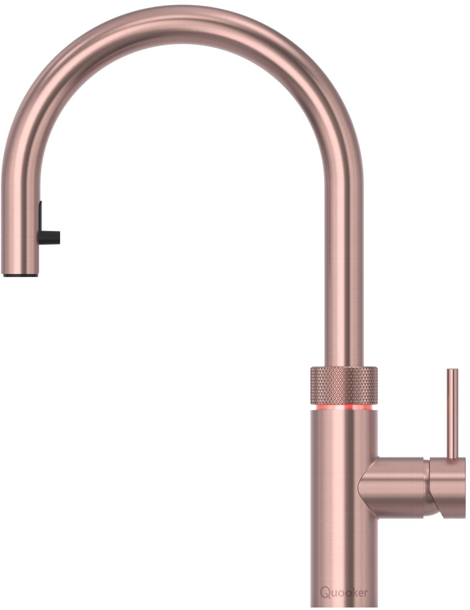 Quooker Flex Round mit PRO3 Reservoir & CUBE Kupfer Rosé FXRRCO PRO3 CUBE *inkl. 3XRCOCUBE