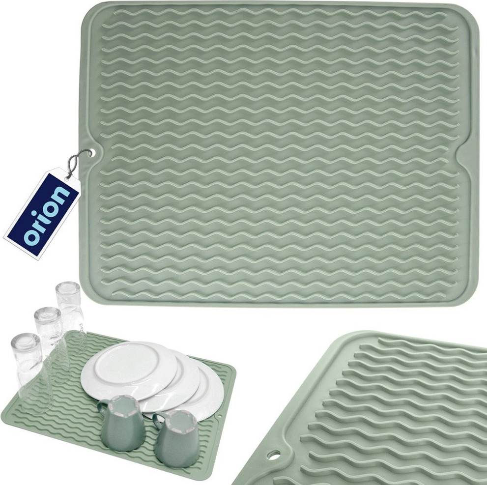 Orion Geschirrtrockner Matte 40x30cm grün Gummi Spülmatte rutschfest