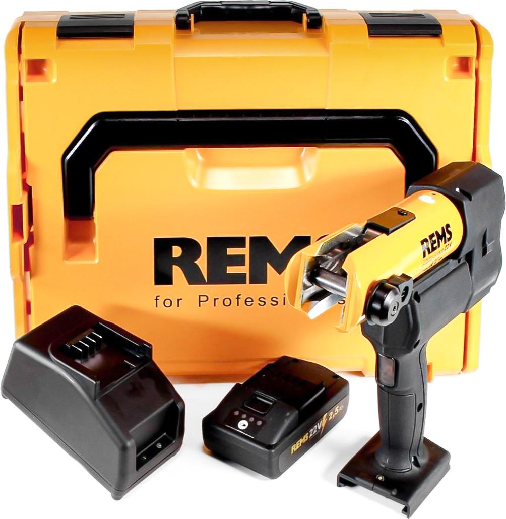 Rems Akku-Press 22 V ACC Basic-Pack, D 10-108(110) mm, D 3/8-4 für Pressverbindungen, Akku 21,6 V/2,5 Ah, Ladegerät, in L-BOXX 576011 R220