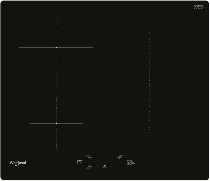 Indukčná varná doska WHIRLPOOL WSQ1160NE, 3 varné zóny, 60 cm, čierna, Booster, 6th Sense, 7200 W
