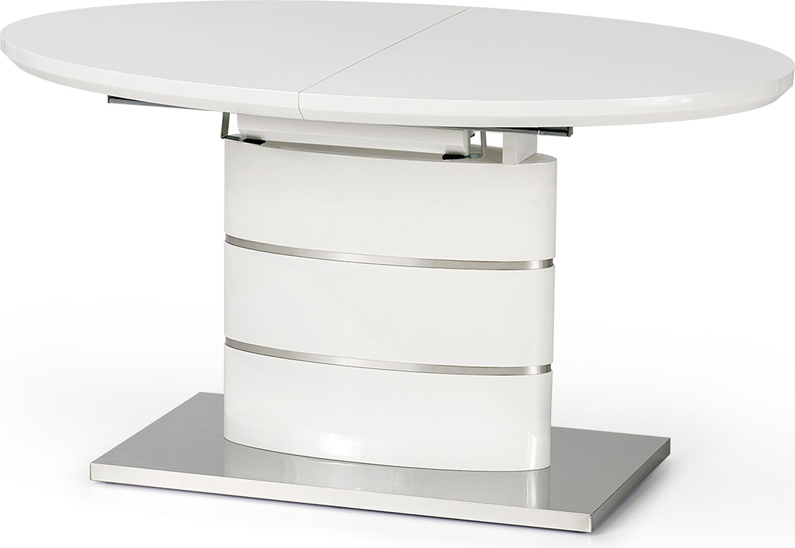 Halmar Zusammenklappbar Esstisch Espe - weißer Glanz